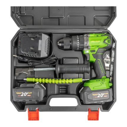 Procraft PA18BL Akku Schlagbohrschrauber 20 V 50 Nm Brushless 2x Akku 4 0 Ah Ladegeraet 32 tlg Bit Set Koffer 2 - toolbrothers