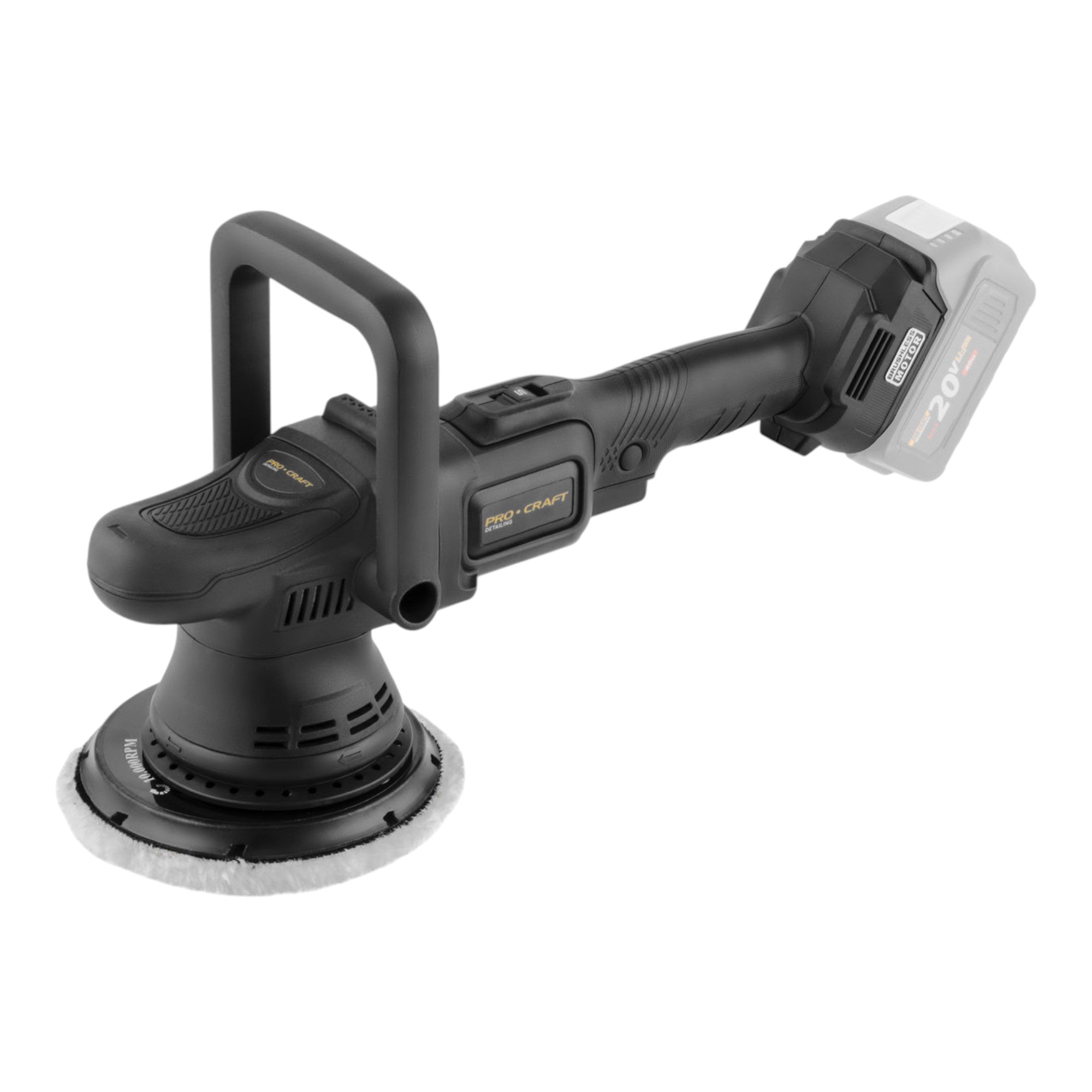 Procraft PM22bb Akku Poliermaschine 20 Volt 150 mm 2x Akku 2 0 Ah Ladegeraet 1 - toolbrothers