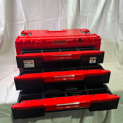 Qbrick System ONE Drawer 3 Toolbox 2 0 Red Ultra HD Werkzeugbox 587 x 380 x 340 mm 27 l mit drei Schubladen Beschaedigt 1 - toolbrothers