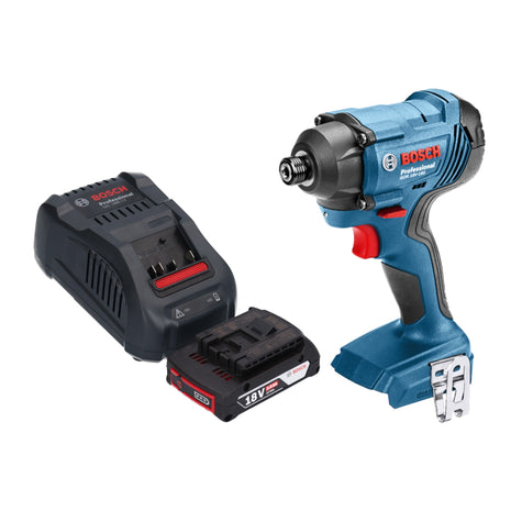 Bosch GDR 18V-160 Atornillador de impacto giratorio a batería profesional 18 V 160 Nm 1/4" + 1x batería 2,0 Ah + cargador