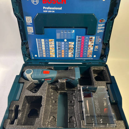 Bosch GOP 18V 34 Professional Akku Multi Cutter 18 V Starlock Plus 06018G2002 17 tlg Zubehoer L Boxx ohne Akku ohne Ladegeraet Leicht Gebraucht 1 - toolbrothers