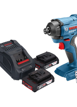 Akumulatorowy klucz udarowy Bosch GDR 18V-160 Professional 18 V 160 Nm 1/4" + 2x akumulator 2,0 Ah + ładowarka