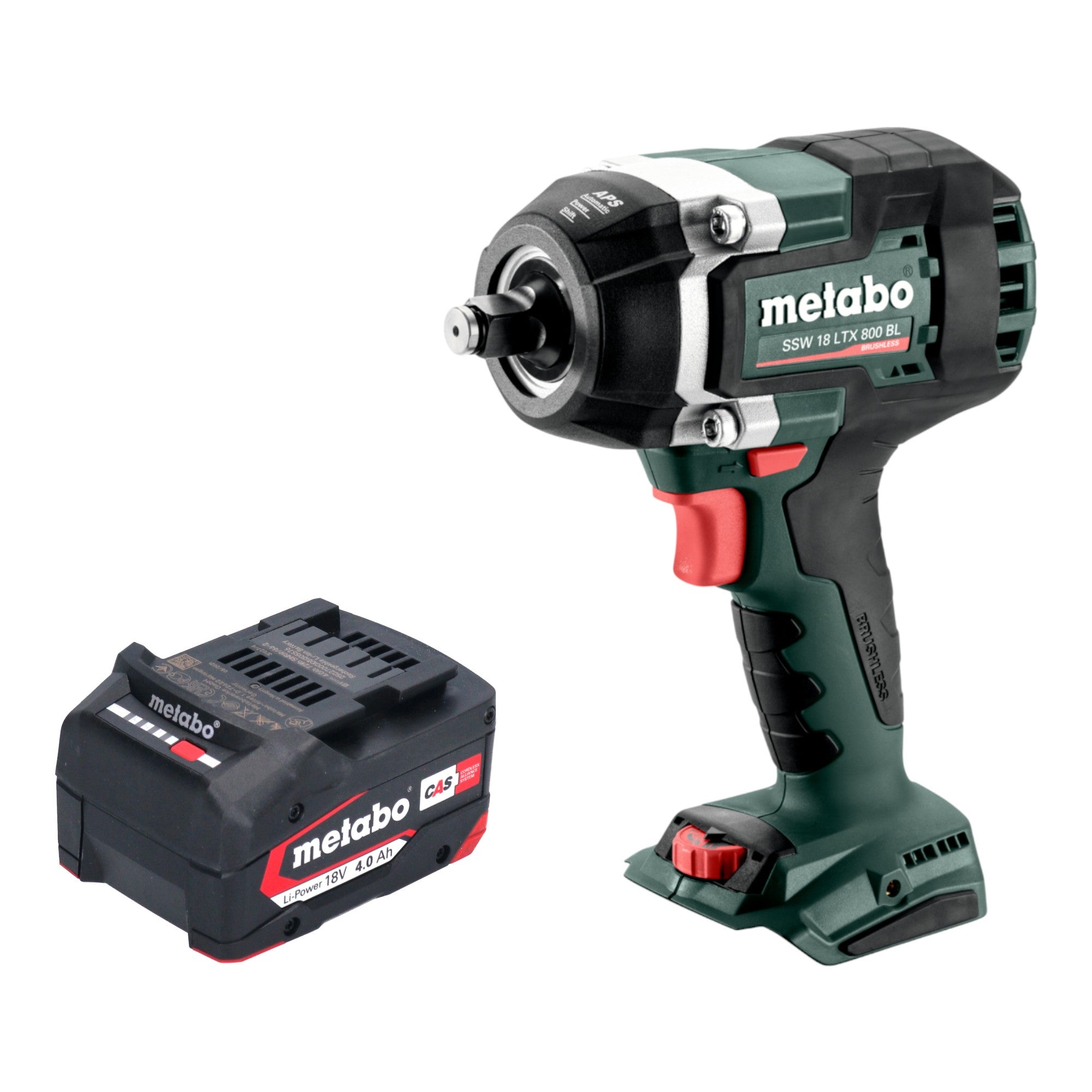 Metabo SSW 18 LTX 800 BL Akku Schlagschrauber 18 V 800 Nm 1 2 Brushless 1x Akku 4 0 Ah ohne Ladegeraet 0 - toolbrothers