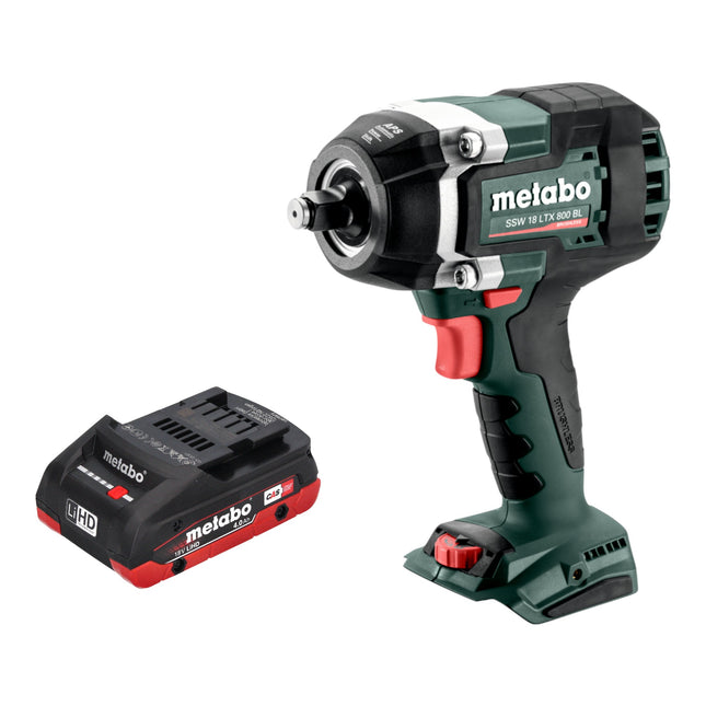 Metabo SSW 18 LTX 800 BL Akku Schlagschrauber 18 V 800 Nm 1 2 Brushless 1x LiHD Akku 4 0 Ah ohne Ladegeraet 0 - toolbrothers