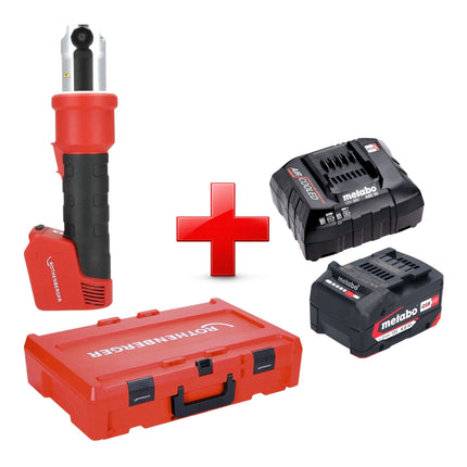 Rothenberger ROMAX NANO Akku Pressmaschine 18 V 34 kN CAS 1x Akku 4 0 Ah Ladegeraet Rocase 0 - toolbrothers