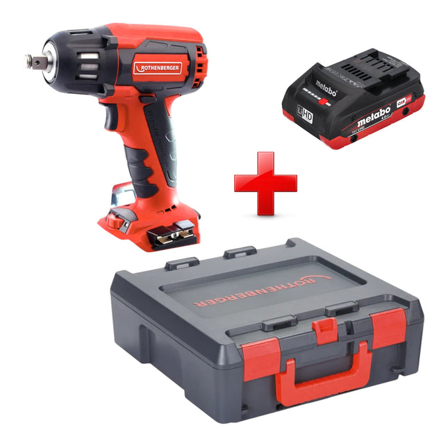 Rothenberger RO ID400 Akku Schlagschrauber 18 V 400 Nm Brushless 1x LiHD Akku 4 0 Ah Rocase ohne Ladegeraet 0 - toolbrothers