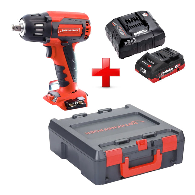 Rothenberger RO ID400 Akku Schlagschrauber 18 V 400 Nm Brushless 1x LiHD Akku 4 0 Ah Ladegeraet Rocase 0 - toolbrothers