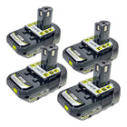 Ryobi 4x RB1825C Akku 18 V 2 5 Ah 2500 mAh Li Ion ONE 4x 5133005516 mit Ladestandanzeige 0 - toolbrothers