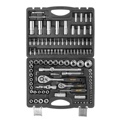 Procraft WS108 72 Steckschluessel Set 108 tlg 1 4 1 2 Ratsche Schluessel Stecknuss Bits Koffer 2 - toolbrothers