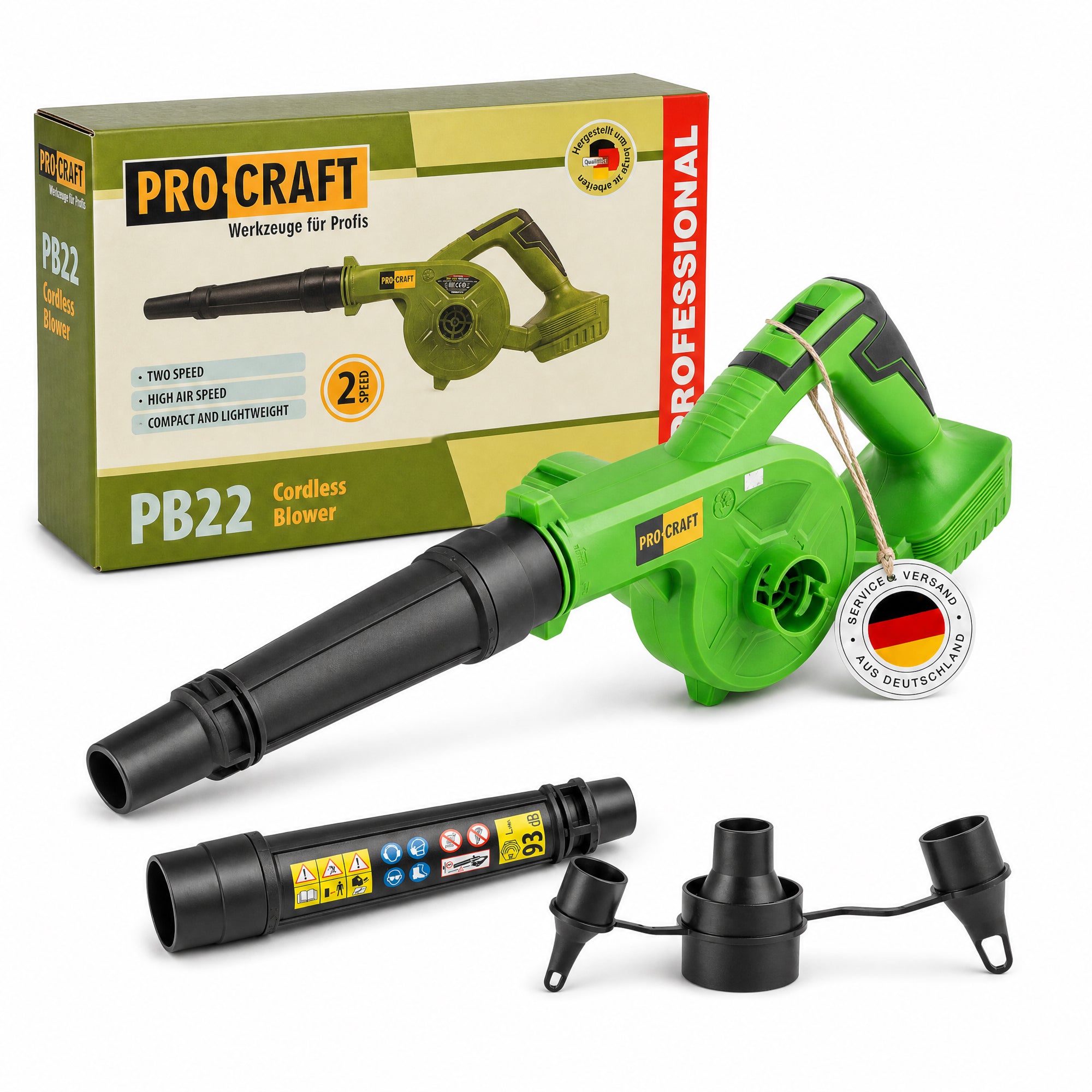 Procraft PB22bb Akku Laubblaeser 20 V Solo ohne Akku ohne Ladegeraet 0 - toolbrothers