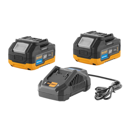 Procraft Starter Set 20 V 20 4A Schnell Ladegeraet 2x 20 4 Industrial Akku 4 0 Ah 0 - toolbrothers