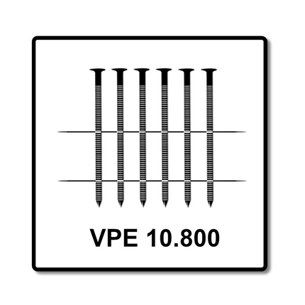 Prebena CNW25/45BKRI Coilnägel blank mit Ringschaft - 10800 Stück - Toolbrothers