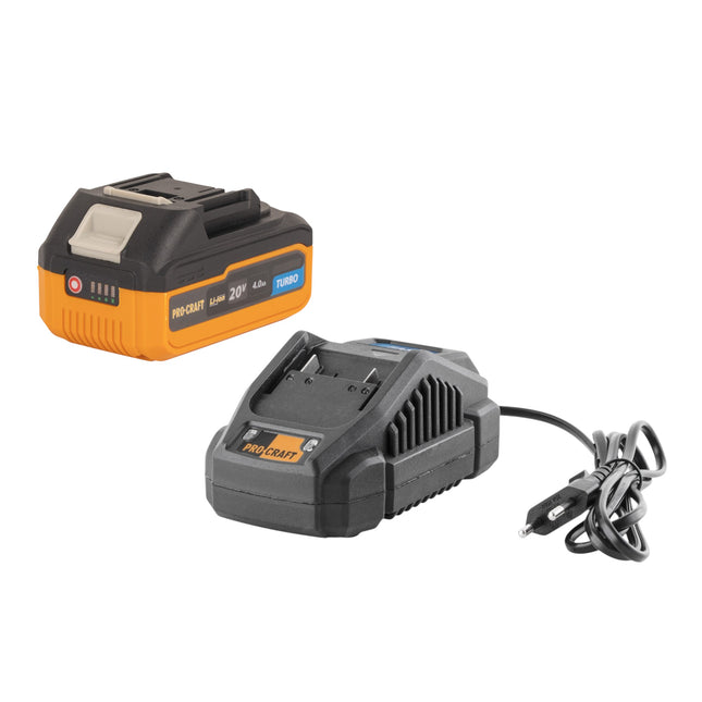 Procraft Starter Pack 20 V 20 2 4A Ladegeraet 1x 20 4 Turbo Akku 4 0 Ah 0 - toolbrothers