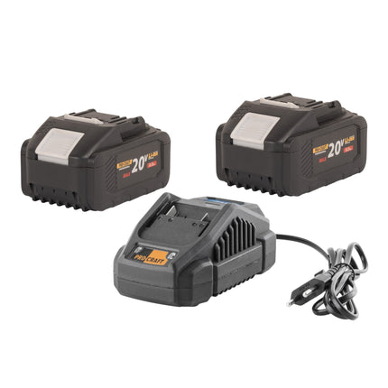 Procraft Starter Pack 20 V 20 2 4A Ladegeraet 2x 20 8 Akku 8 0 Ah 0 - toolbrothers
