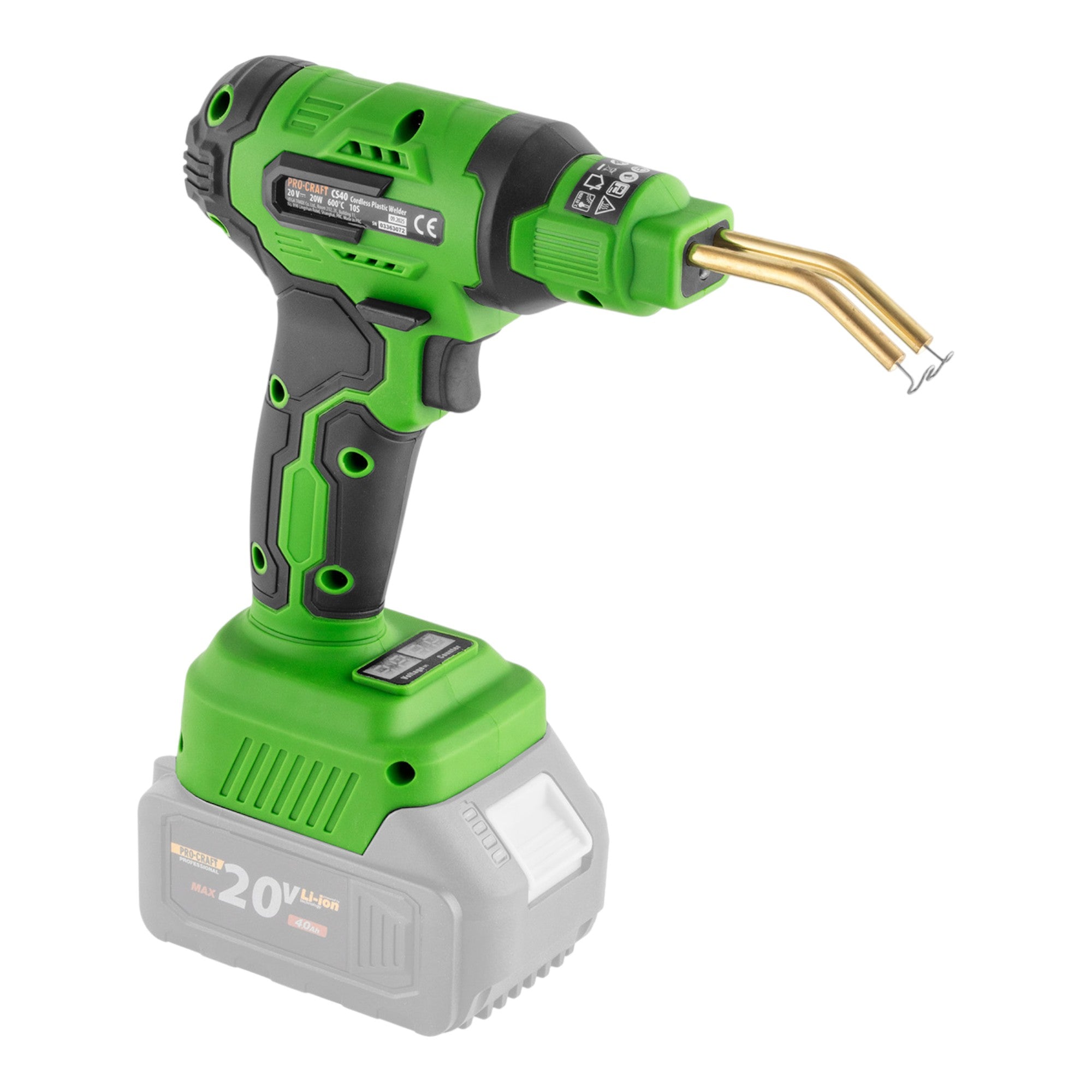 Procraft CS40 bb Akku Kunststoffschweissgeraet 20 V 600 C 0 7 1 1 A 1x Akku 4 0 Ah Koffer ohne Ladegeraet 4 - toolbrothers