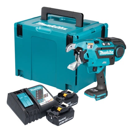 Makita DTR 181 RGJ Akku Bewehrungsverbinder 18 V 0 8 mm Brushless 2x Akku 6 0 Ah Ladegeraet Makpac 0 - toolbrothers