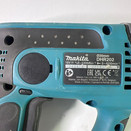 Makita DHR 202 Z Akku Bohrhammer 18 V 1 9 J SDS Plus Solo ohne Akku ohne Ladegeraet Leicht Gebraucht 2 - toolbrothers