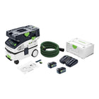 Festool CTLC MINI I Basic Akku Absaugmobil 36 V 2x 18 V Staubkl L 2x Akku 5 0 Ah Doppelladegeraet Systainer 0 - toolbrothers