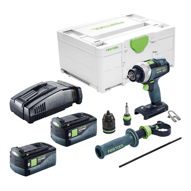 Festool TDC 18 4 I Basic Akku Bohrschrauber 18 V 75 Nm Brushless 2x Akku 5 0 Ah Schnellladegeraet Systainer 0 - toolbrothers
