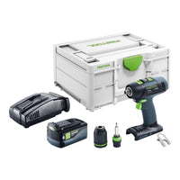 Festool T 18 3 Basic Akku Bohrschrauber 18 V 50 Nm Brushless 1x Akku 5 0 Ah Schnellladegeraet Systainer 0 - toolbrothers