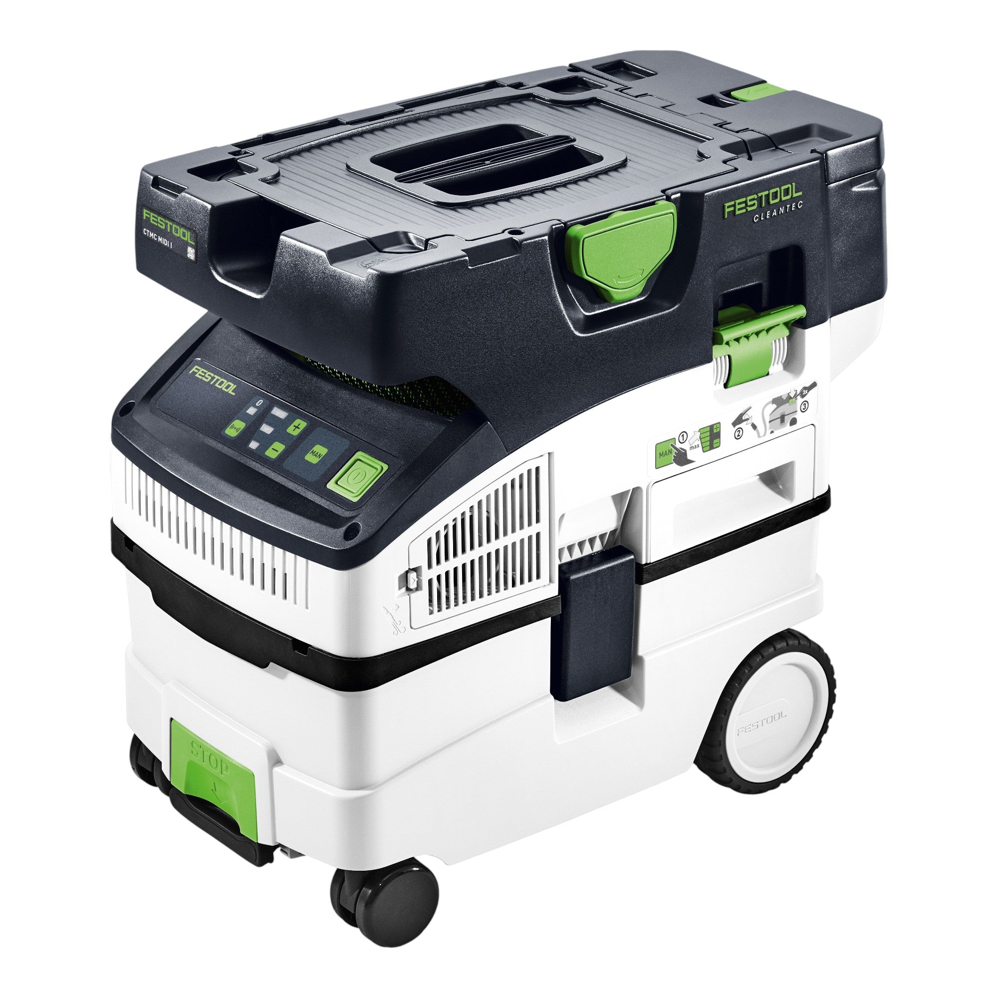Festool CTMC MIDI I Basic Akku Absaugmobil 36 V 2x 18 V Staubkl M 4x Akku 5 0 Ah Doppelladegeraet Systainer 1 - toolbrothers