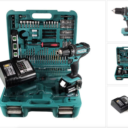 Makita DDF 482 STTK Akku Bohrschrauber 18 V 62Nm + 5,0 Ah Akku + Ladegerät + 101 tlg. Werkzeugset - Toolbrothers
