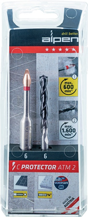 ALPEN Feinsteinzeugfliesenbohrerset C PROTECTOR 8 mm 8000671151  0 - toolbrothers