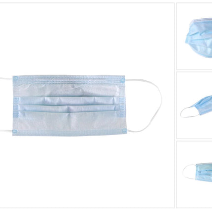 50x Mundschutz Atemschutz Maske Filterleistung latexfrei 3-lagig Hygieneschutz atmungsaktiv Vlies - Toolbrothers