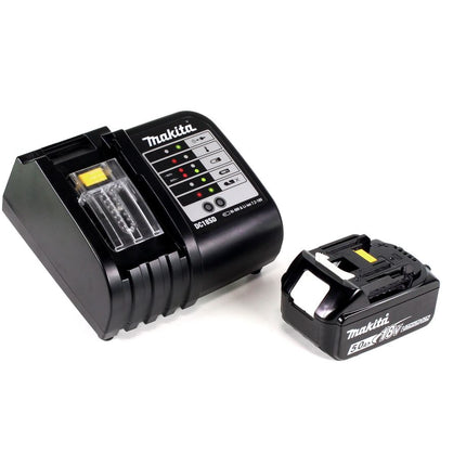 Makita DHP 483 ST1B Akku Schlagbohrschrauber 18 V 40Nm Schwarz im Koffer + 38tlg. Bit-Bohrer-Set + 1x 5,0Ah Akku + Ladegerät - Toolbrothers