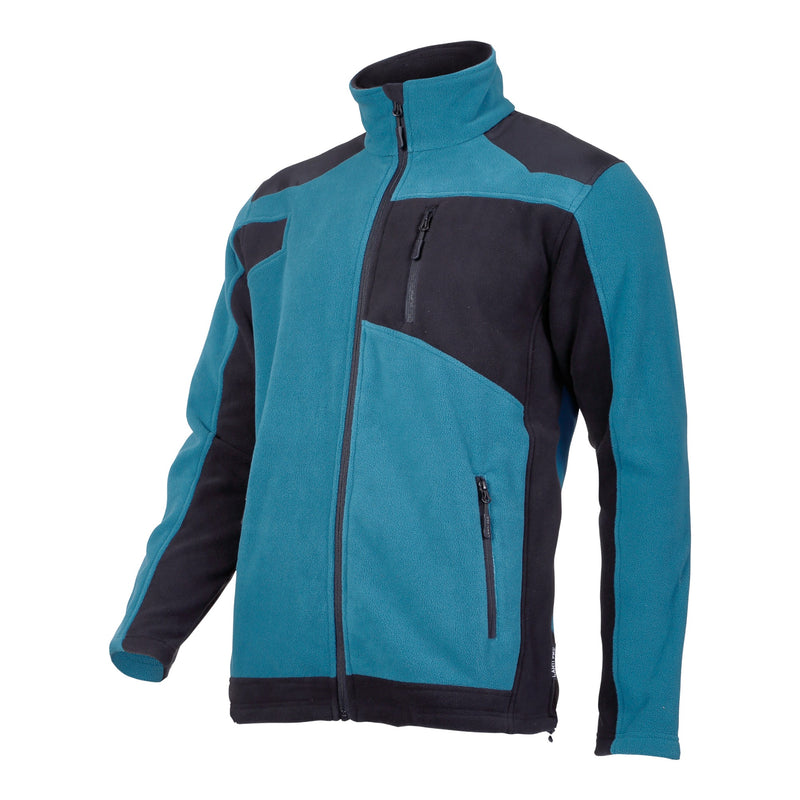 LAHTI PRO Fleecejacke mit Verstaerkung Groesse L L4011403 tuerkis schwarz 0 - toolbrothers