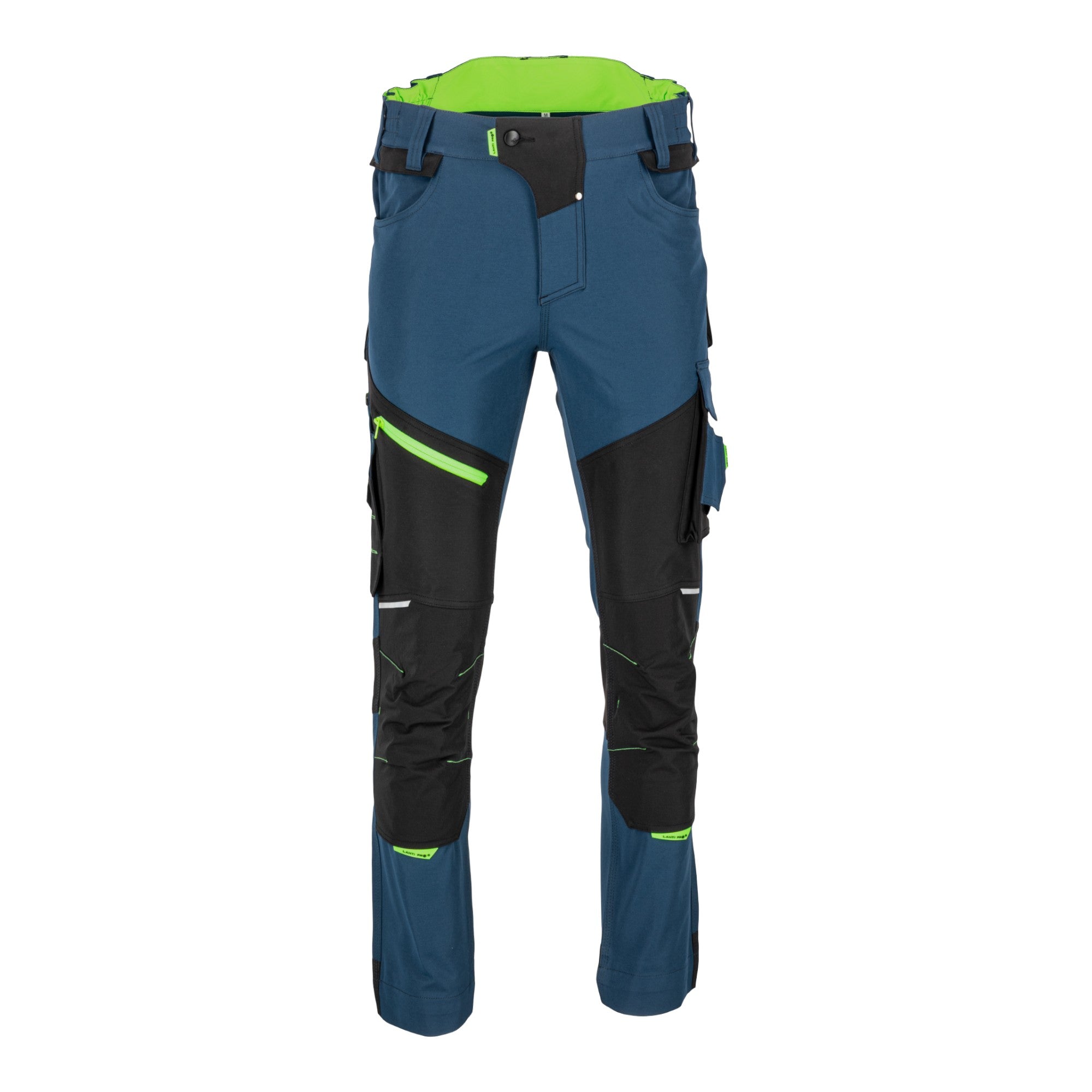 LAHTI PRO Stretch Arbeitshose Groesse S L4056001 blau schwarz gruen 1 - toolbrothers
