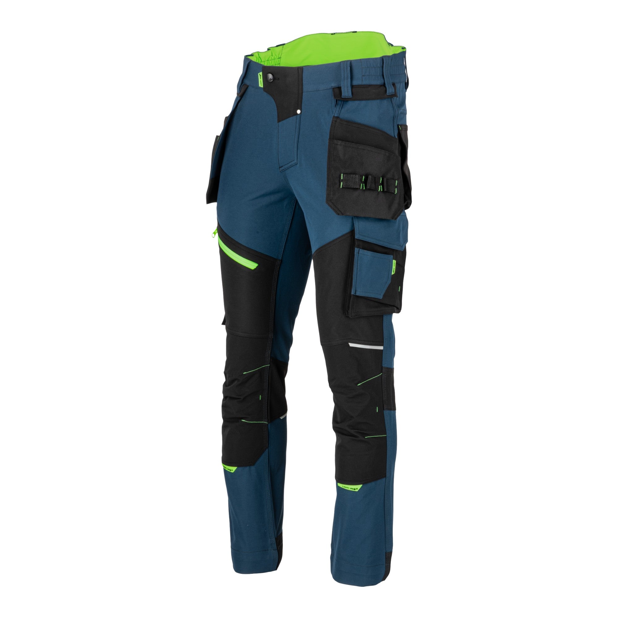 LAHTI PRO Stretch Arbeitshose Groesse M L4056002 blau schwarz gruen 0 - toolbrothers