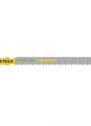 Festool S 75/2,5/50 WOOD Fine Cut Stichsägeblatt 75 mm 50 Stk. ( 2x 204257 ) konisch geschliffen für sauberen Schnitt, HCS Stahl - Toolbrothers