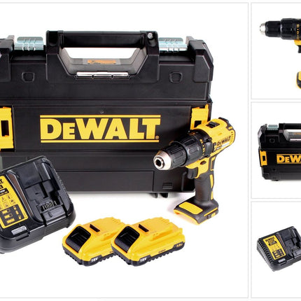 DeWalt DCD 778 L2T Akku Schlagbohrschrauber 18V 65Nm + 2x Akkus 3,0Ah + Ladegerät in TSTAK Box - Toolbrothers