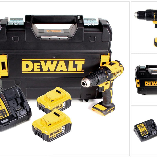 DeWalt DCD 778 P2T Akku Schlagbohrschrauber 18V 65Nm + 2x Akkus 5,0Ah + Ladegerät in TSTAK Box - Toolbrothers