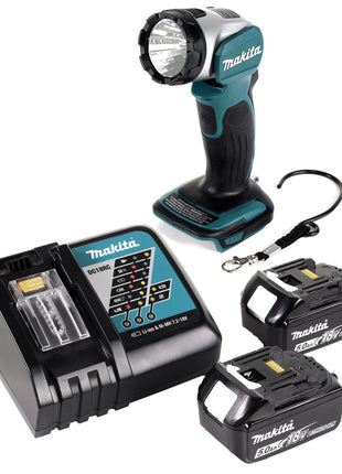 Makita DML 802 RT Akku Lampe 18 V Li-Ion für 14,4 und 18 V Akku + 2 x 5,0 Ah Akku + Ladegerät - Toolbrothers