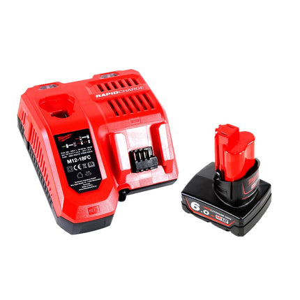 Milwaukee M12 AL-601C Akku Baustrahler 12 V Li-Ion Leuchte + 1x 6,0 Ah Akku + Ladegerät - Toolbrothers