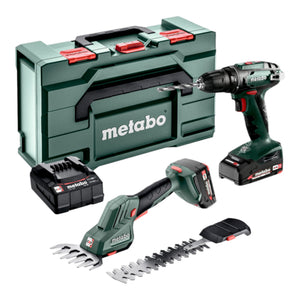 Metabo Combo Set 2.2.5 18 V BS 18 + SGS 18 LTX Q + 2x Akku 2,0 Ah + Ladegerät + metaBOX ( 685186000 )