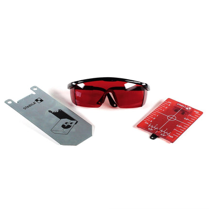 Stabila LAX 400 Multilinien Laser selbstnivellierend rot 20m + Laser-Sichtbrille + Zielplatte + Wandhalterung + Koffer ( 18702 ) - Toolbrothers