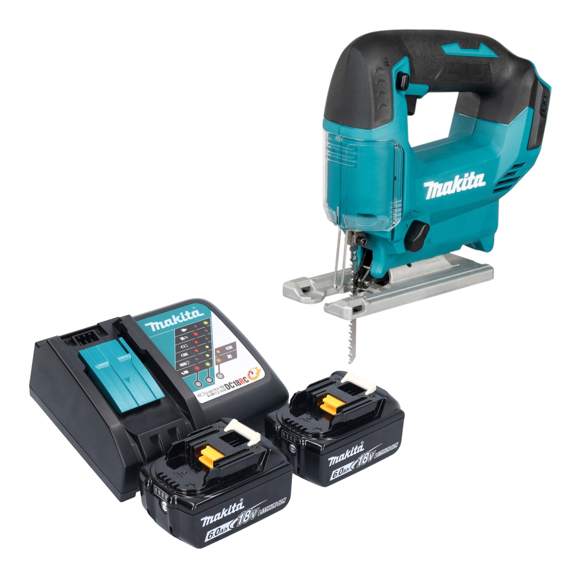 Makita DJV 186 RG Akku Pendelhubstichsaege 18 V 2x Akku 6 0 Ah Ladegeraet 0 - toolbrothers