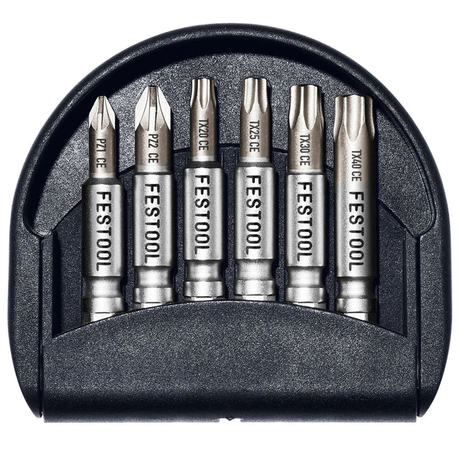 Festool CENTRO Bit-Set 1 Bit-Sortiment ( 205087 ) für Festool Akku-Bohrschrauber und Akku-Schlagbohrschrauber mit FastFix Aufnahme und Werkzeugfutter WH-CE CENTROTEC