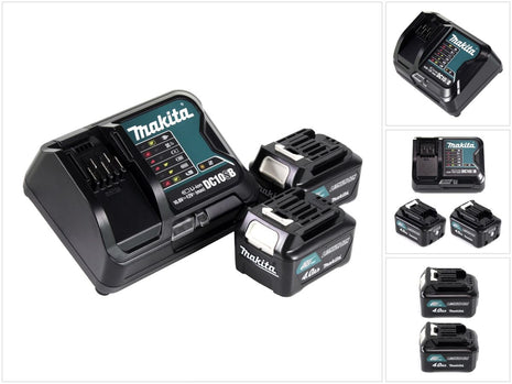 Makita Power Source Kit 12V mit 2x BL1041B Akku 4,0Ah + DC10SB Ladegerät - Toolbrothers