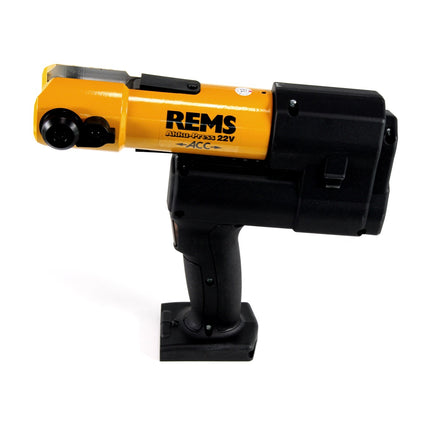 REMS Akku-Press 22V ACC + 1x Akku 2,5Ah + Schnellladegerät + Pressbacken Presszangen Standard TH16, 20, 26 im Stahlblechkasten - Toolbrothers