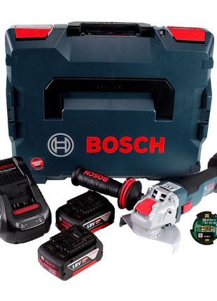 Bosch GWX 18V-10 C Akku Winkelschleifer 18V 125mm brushless X-LOCK + 2x Akku 4,0Ah + Ladegerät + Connectivity Modul + L-BOXX - Toolbrothers