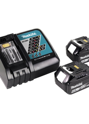 Makita DRT 50 RGJ Akku Multifunktionsfräse brushless 18V + 2x Akkus 6,0 Ah + Schnellladegerät im Makpac 3 - Toolbrothers