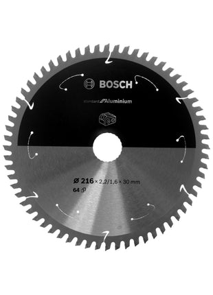 Bosch Kreissägeblatt Standard for Aluminium 216 x 1,6 x 30 mm 64 Zähne ( 2608837776 ) - Toolbrothers