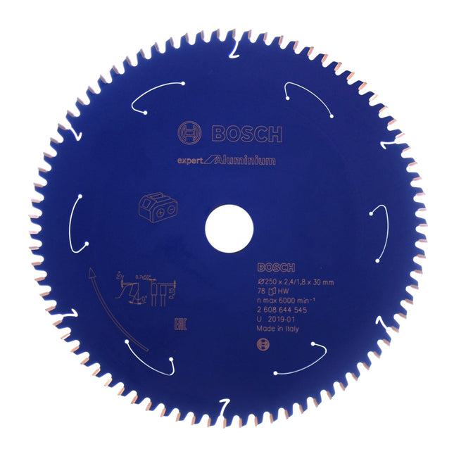 Bosch Kreissägeblatt Expert for Aluminium 250x1,8x30mm 78 Zähne ( 2608644545 ) - Toolbrothers