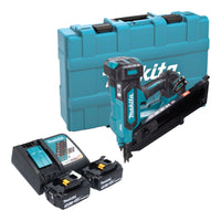 Makita DBN 900 RFK Akku Streifennagler 18 V 50 90 mm Brushless 2x Akku 3 0 Ah Ladegeraet Koffer 0 - toolbrothers