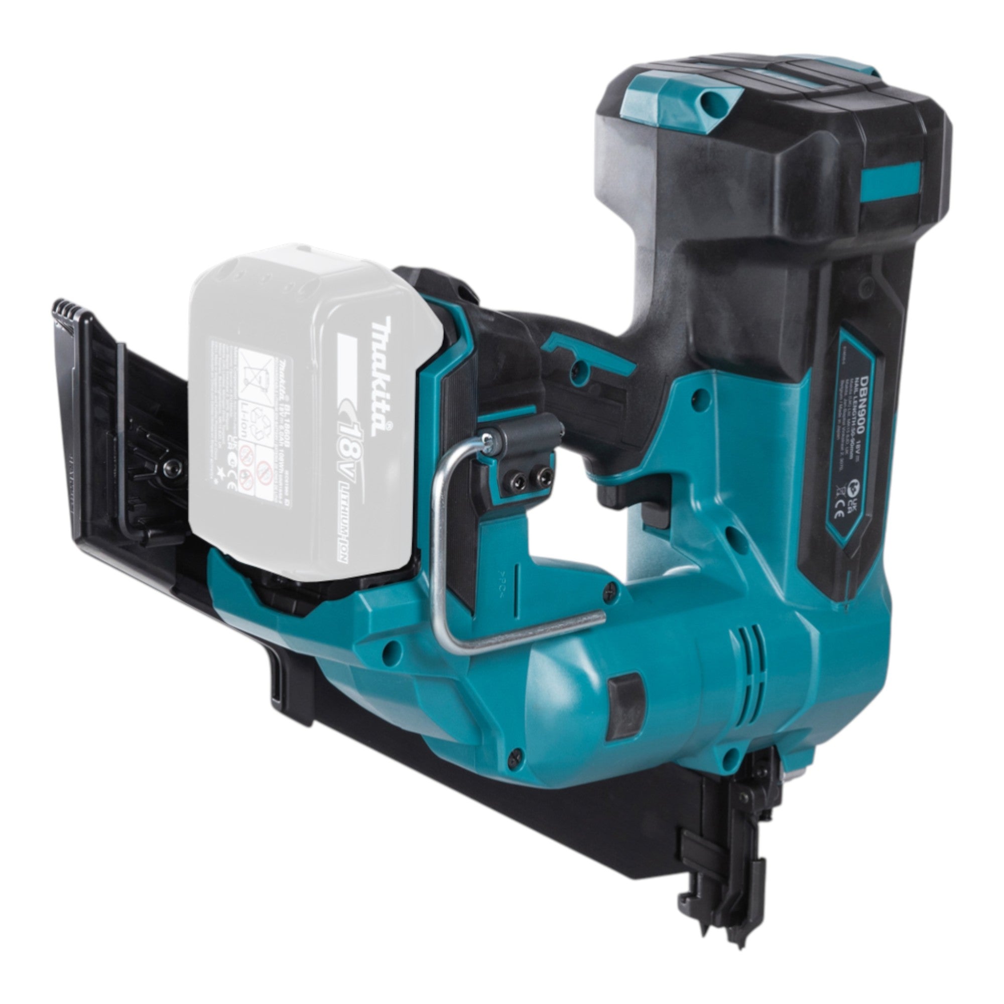 Makita DBN 900 RTK Akku Streifennagler 18 V 50 90 mm Brushless 2x Akku 5 0 Ah Ladegeraet Koffer 4 - toolbrothers