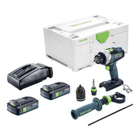 Festool TDC 18 4 Basic Akku Bohrschrauber 18 V 75 Nm Brushless 2x Akku 4 0 Ah Ladegeraet Systainer 0 - toolbrothers